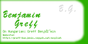 benjamin greff business card